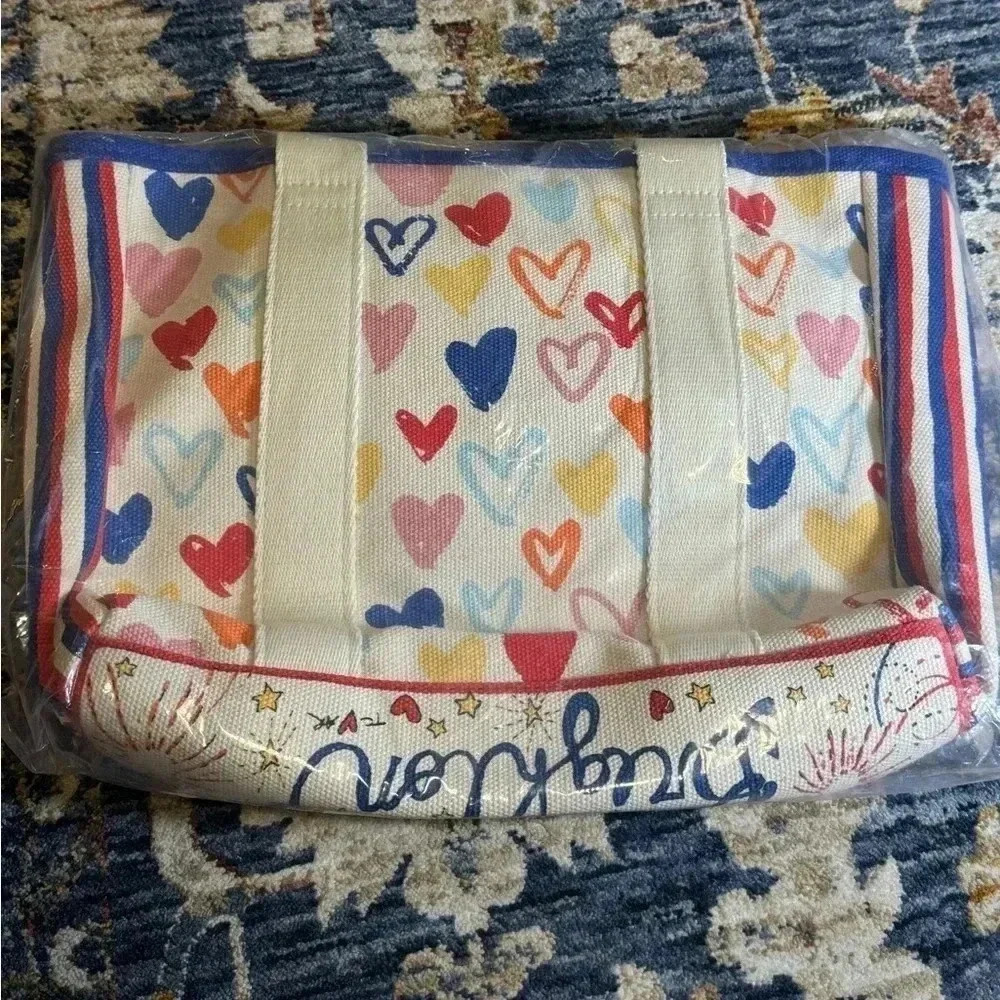 NWT Brighton Red/White & You Mini Summer Canvas Tote/Purse/Handbag - Picture 13 of 13